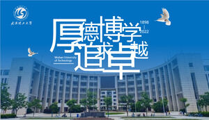 Modello PPT generale del rapporto accademico sulla difesa della tesi dell'Università di Tecnologia di Wuhan