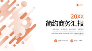 Orange dynamischer einfacher Geschäftsbericht PPT-Vorlage kostenloser Download