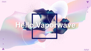Fashion Pink Gradient Steam Wind PPT Template Free Download