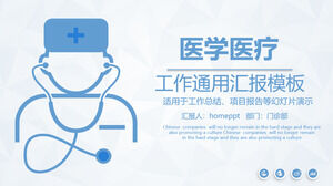 Unduh template PPT tema medis dengan pola dokter biru