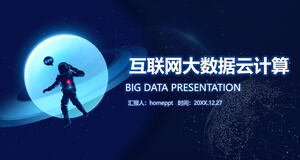 Blue Internet Big Data Cloud Computing Tema Descărcare șablon PPT