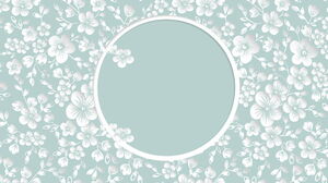Tre immagini di sfondo PPT fiore d'argento eleganti e belle