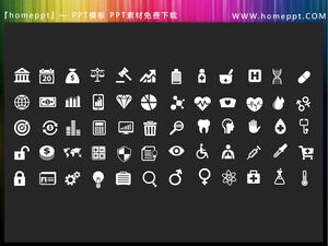60 Vector Colorable Business Slide Icon Materiały do ​​pobrania