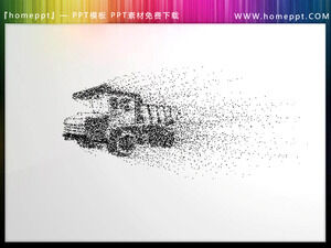 Black Particle Truck PPT Material Download