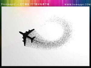 Scarica tre materiali PPT per aeroplani di particelle nere