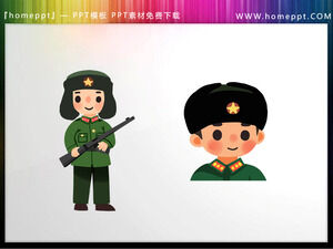 Baixe cinco materiais PPT com tema de desenho animado para aprender com Lei Feng