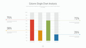 Simple and clear PPT materials for four bar charts