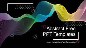 Modelo Powerpoint gratuito para fundo preto abstrato