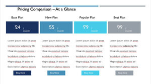 Free Powerpoint Template for Pricing Comparison Glances