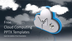 Бесплатный шаблон Powerpoint для технологии облачных вычислений