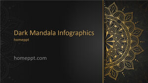 Kostenlose Powerpoint-Vorlage für dunkles Mandala