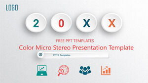 Renkli Mikro Stereo için Ücretsiz Powerpoint Şablonu