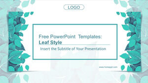 قالب PowerPoint مجاني لـ Leaf