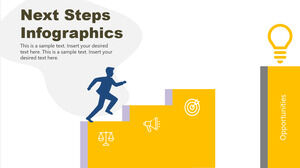 Șablon Powerpoint gratuit pentru infografică cu pași