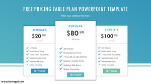 Free Powerpoint Template for subscription fees Blue