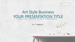 Modello Powerpoint gratuito per Art Style Business