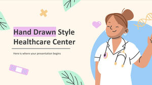Centro de saúde estilo desenhado à mão