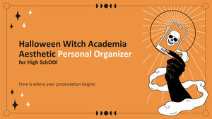 Halloween Witch Academia Estético Organizador Pessoal para Escola Secundária