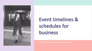 Cronogramas y horarios de eventos para empresas