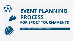 스포츠 토너먼트를 위한 이벤트 계획 프로세스