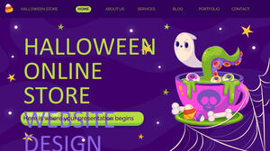 Design de site de loja on-line de Halloween