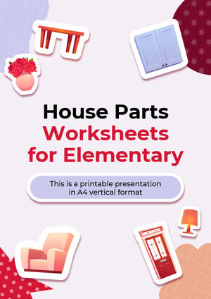 House Parts Worksheets for Elementary