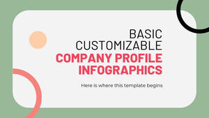 Infográficos de perfil de empresa personalizáveis ​​básicos