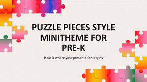 Pre-K를 위한 퍼즐 조각 스타일 미니테마