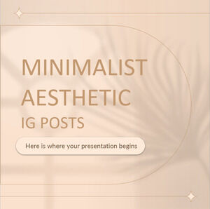 Postagens estéticas minimalistas do IG
