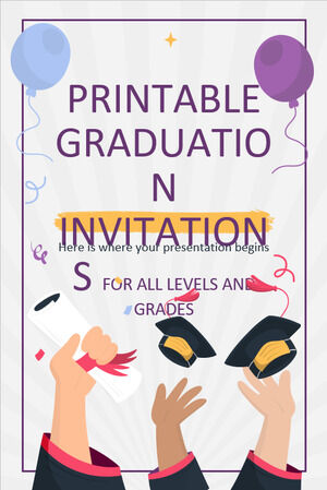 Invitations imprimables à l'obtention du diplôme pour tous les niveaux et toutes les années