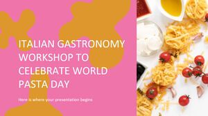 Italian Gastronomy Workshop to Celebrate World Pasta Day