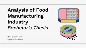 Análise da Indústria de Manufatura de Alimentos Dissertação de Bacharelado