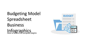 Infográficos de negócios de planilha de modelo de orçamento