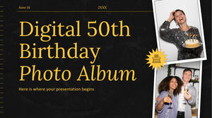 Álbum digital de fotos de aniversário de 50 anos