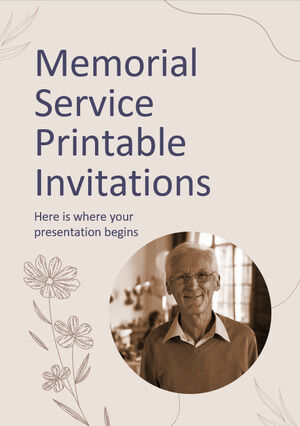 Memorial Service Printable Invitations