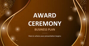 Бизнес-план церемонии награждения