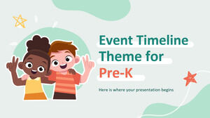 Tema de la línea de tiempo del evento para Pre-K