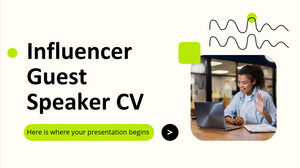 Influencer Guest Speaker CV