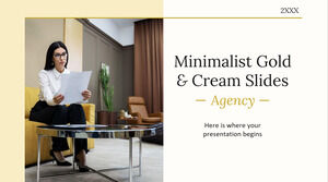 Agentur für minimalistische Gold- und Creme-Slides