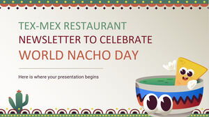 Newsletter del ristorante Tex-Mex per celebrare la Giornata mondiale del nacho
