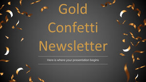 Bulletin d'information sur les confettis d'or