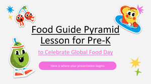 Lebensmittelführer-Pyramidenlektion für Pre-K, um den Global Food Day zu feiern