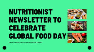 النشرة الإخبارية للتغذية للاحتفال بيوم الغذاء العالمي