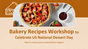 庆祝美国全国甜点日的烘焙食谱研讨会
