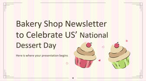 庆祝美国全国甜点日的面包店通讯