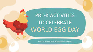 Pre-K-Aktivitäten zur Feier des Welt-Ei-Tags