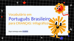 Pre-K 인포그래픽을 위한 브라질 포르투갈어 어휘