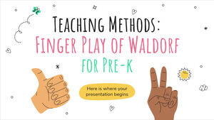 교육 방법: Pre-K를 위한 Waldorf의 손가락 놀이