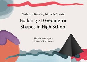 Hojas Imprimibles de Dibujo Técnico: Construyendo Formas Geométricas 3D en la Escuela Secundaria