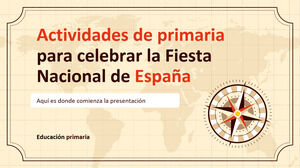 Attività elementari per celebrare la Giornata Nazionale della Spagna
